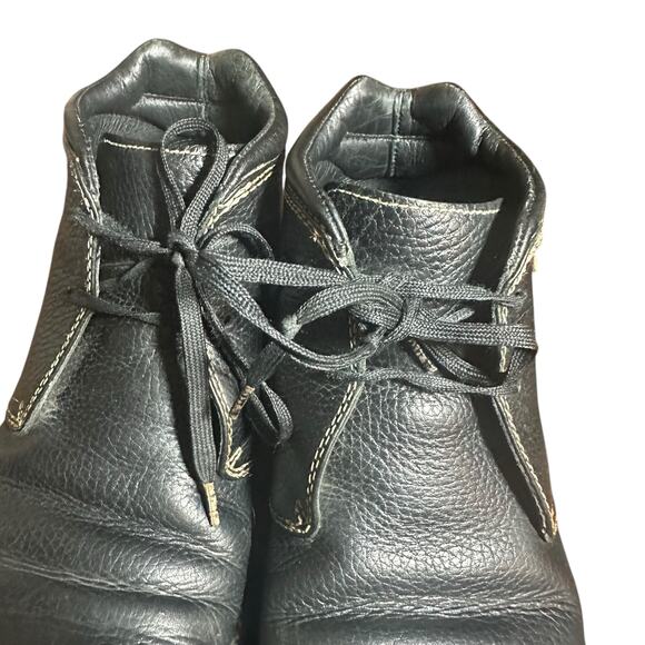 Cole Haan Black Leather Lace Up Booties - Size 8 - Picture 9 of 10